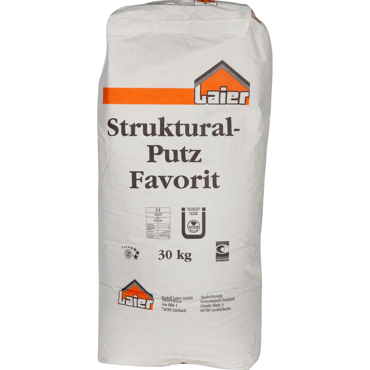 Laier Strukturalputz Favorit Korn 1,5 mm Weiß 30 kg von -