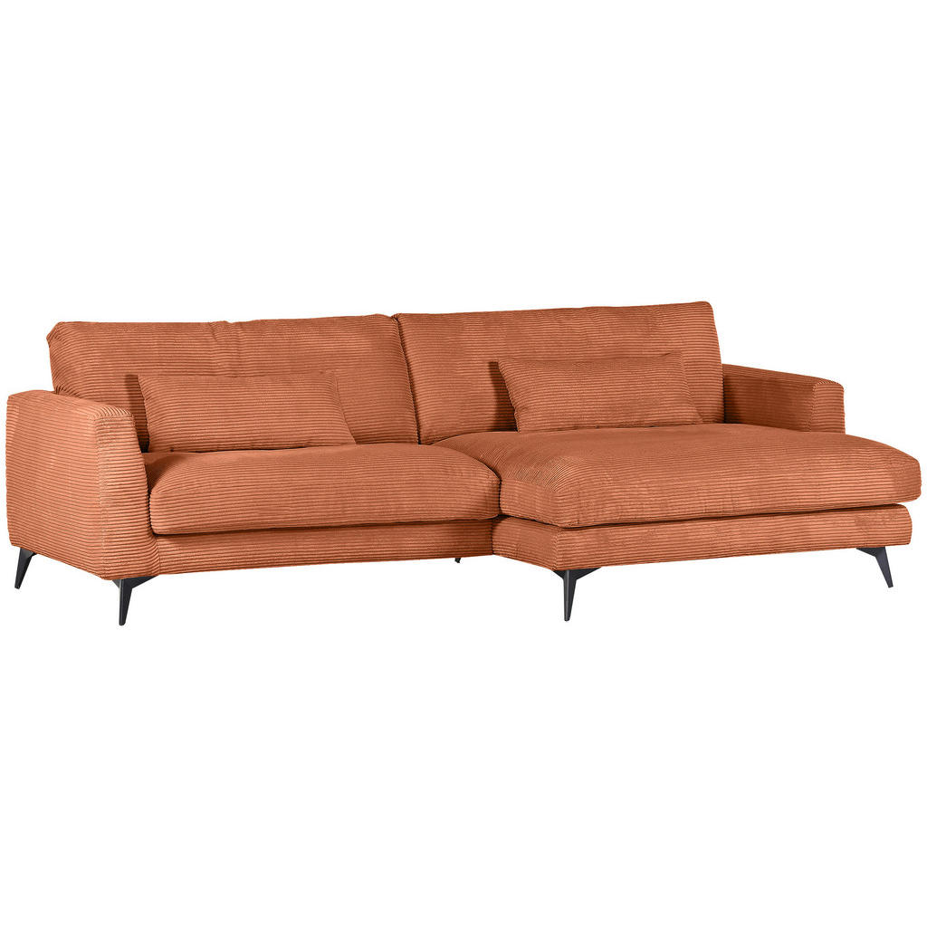 Landscape Ecksofa, Rost, Textil, 3-Sitzer, Füllung: Polyester, Ottomane rechts, L-Form, 270x140 cm, Made in EU, seitenverkehrt erhältlich, Rücken echt, Wohnzimmer, Sofas & Couches, Wohnlandschaften, Ecksofas von Landscape
