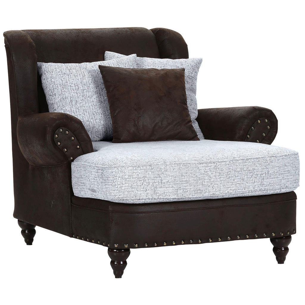 Landscape XXL-SESSEL Hellgrau, Dunkelbraun Landscape XXL-SESSEL Hellgrau, Dunkelbraun