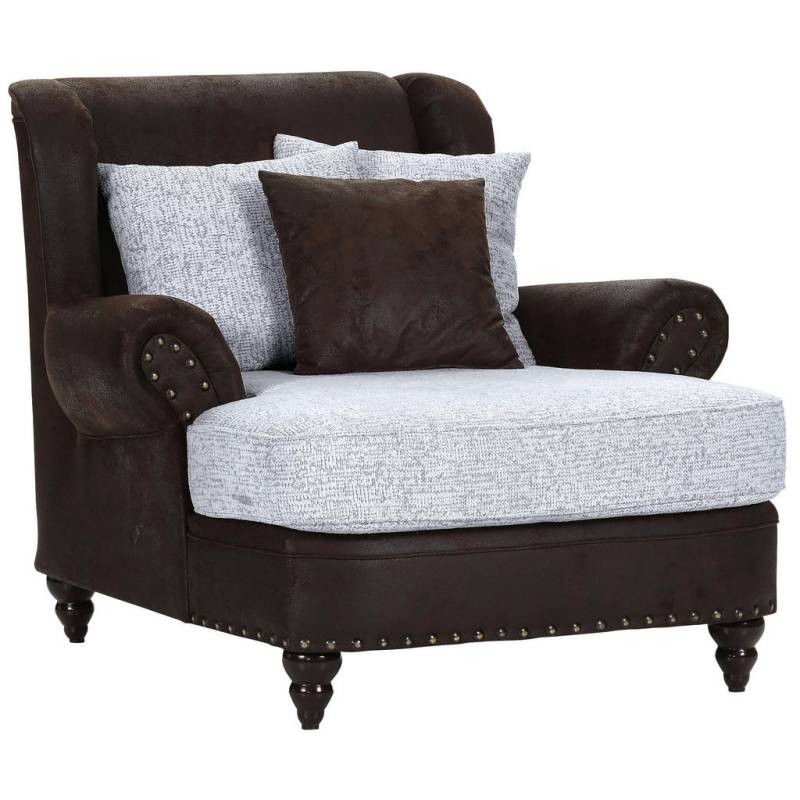 Landscape XXL-SESSEL Hellgrau, Dunkelbraun Landscape XXL-SESSEL Hellgrau, Dunkelbraun