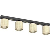 Lange Deckenlampe Rattan Metall Schwarz blendarm 70 cm Lange Deckenlampe Rattan Metall Schwarz blendarm 70 cm von Luminex