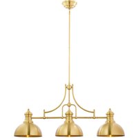 Lange Deckenleuchte Metall E27 in Kupfer 3-flmg 122,5 cm von Zaklad Wielobranzowy Export-Import-Jupiter