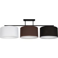 Lange Deckenleuchte Stoff Weiß Braun Schwarz E27 100 cm von Belis