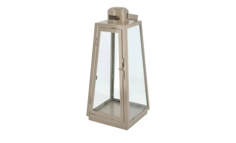 Laterne   ¦ beige ¦ Metall,Glas ¦ Maße (cm): B: 16,2 H: 38,5 T: 16.2 Dekoration > Laternen & Windlichter - Möbel Kraft