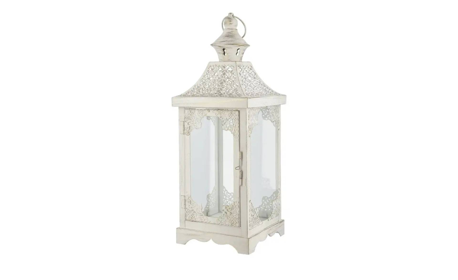 Laterne   ¦ creme ¦ Metall,Glas ¦ Maße (cm): B: 16,5 H: 45 T: 16.5 Dekoration > Laternen & Windlichter - Möbel Kraft