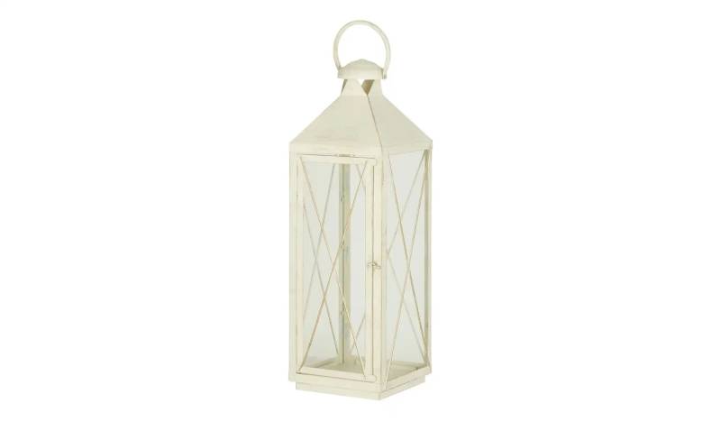 Laterne   ¦ creme ¦ Metall,Glas ¦ Maße (cm): B: 24,7 H: 75 T: 24.7