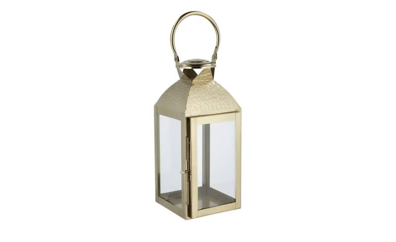 Laterne   ¦ gold ¦ Metall,Glas ¦ Maße (cm): B: 15 H: 33 T: 14.5 Dekoration > Laternen & Windlichter - Möbel Kraft