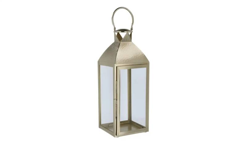 Laterne   ¦ gold ¦ Metall,Glas ¦ Maße (cm): B: 18 H: 50 T: 18.0 Dekoration > Laternen & Windlichter - Möbel Kraft