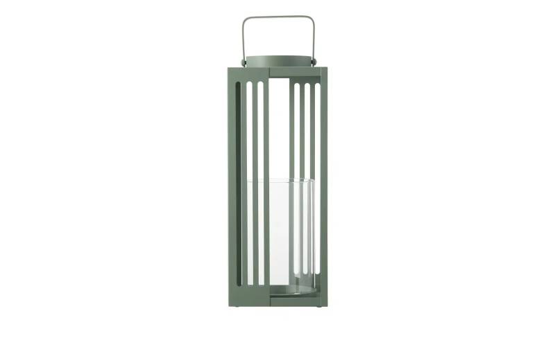 Laterne   ¦ grün ¦ Metall,Glas ¦ Maße (cm): B: 12 H: 35,5