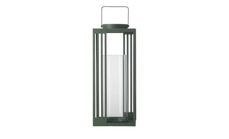 Laterne   ¦ grün ¦ Metall,Glas ¦ Maße (cm): B: 18,3 H: 51