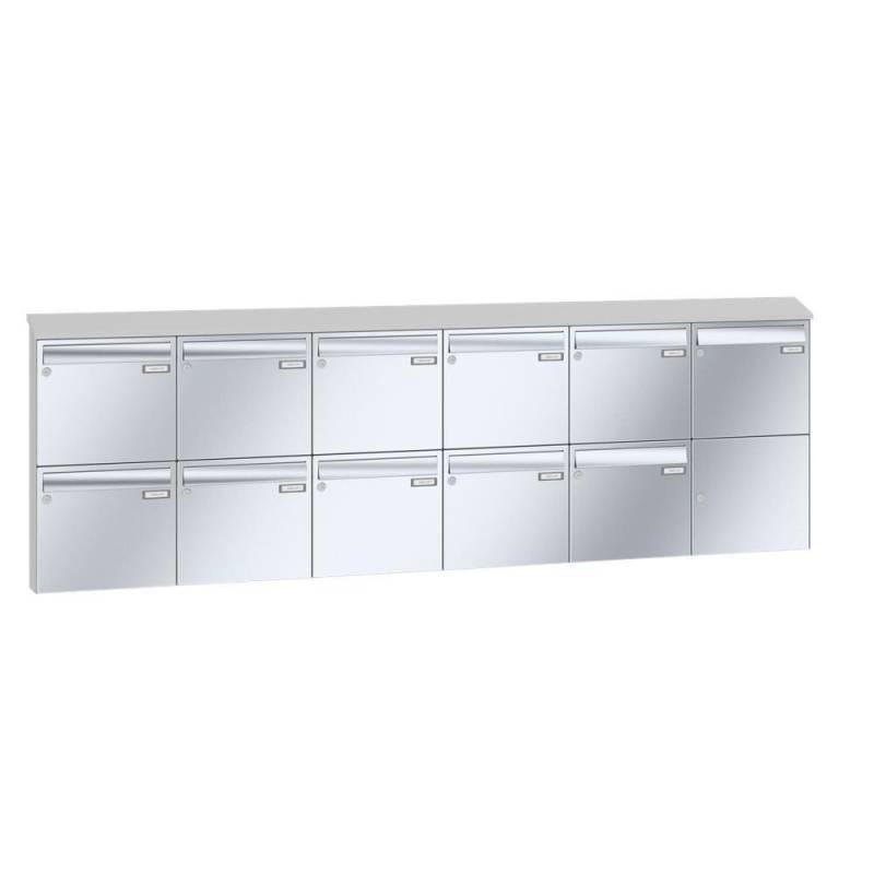 LEABOX 11er Aufputzbriefkasten in V2A Edelstahl - LEA20 von LEABOX