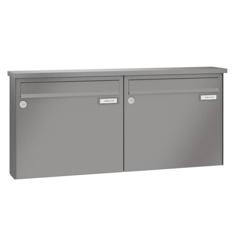 LEABOX 2er Aufputzbriefkasten in RAL 9010 - LEA3 von LEABOX