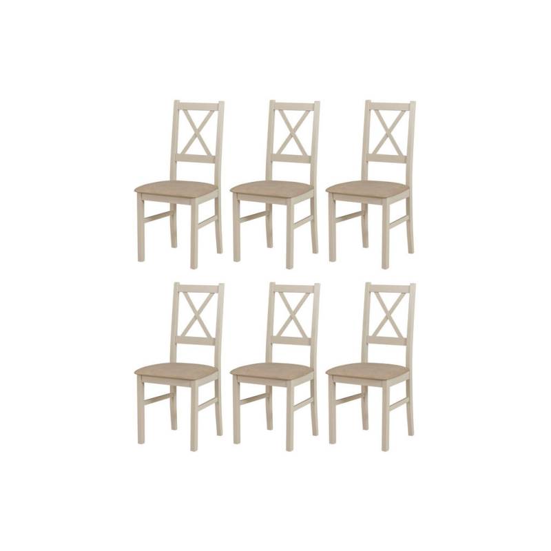 Leaf Design STUHL Cappuccino, Ecru