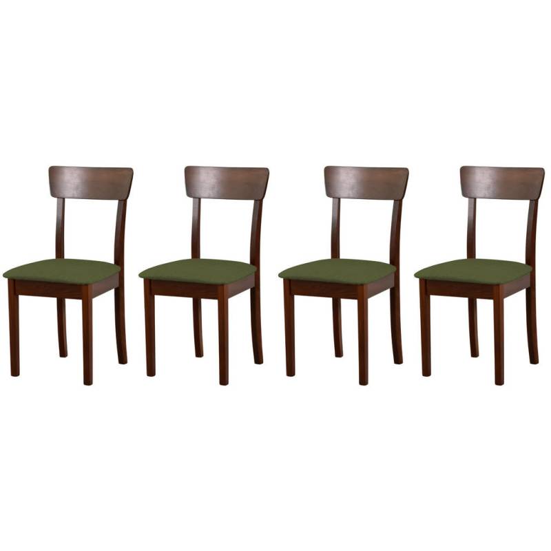 Leaf Design STUHL Nussbaum, Olivgrün