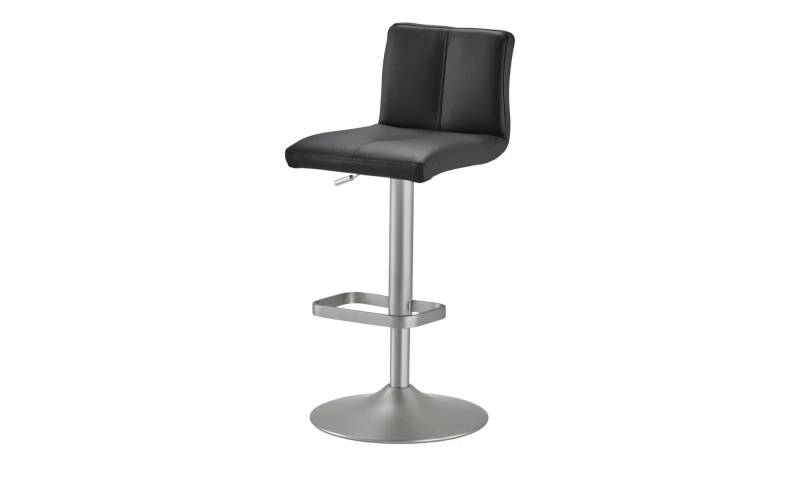 Barhocker  Leder  ¦ schwarz ¦ Maße (cm): B: 44 T: 38.0 Polstermöbel > Hocker > Barhocker - Möbel Kraft