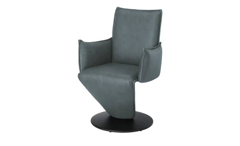 Leder-Drehstuhl   ¦ blau ¦ Maße (cm): B: 61 H: 94 T: 63.0 Stühle > Schwingstühle - Möbel Kraft