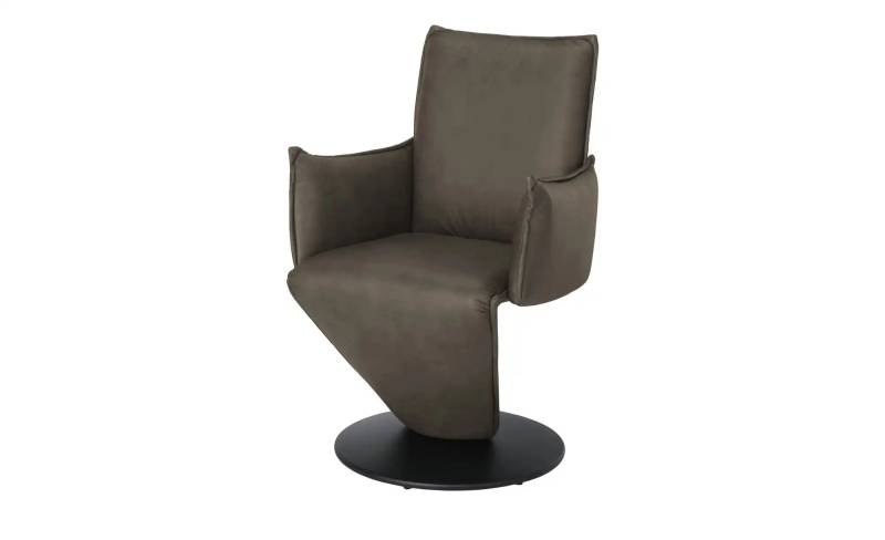 Leder-Drehstuhl   ¦ braun ¦ Maße (cm): B: 61 H: 94 T: 63.0 Stühle > Schwingstühle - Möbel Kraft