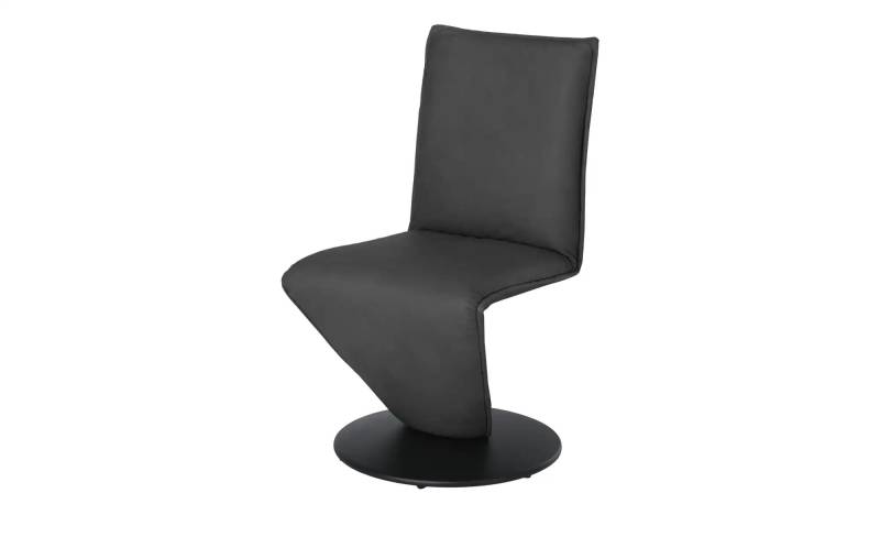 Leder-Drehstuhl   ¦ grau ¦ Maße (cm): B: 52 H: 94 T: 63.0 Stühle > Schwingstühle - Möbel Kraft