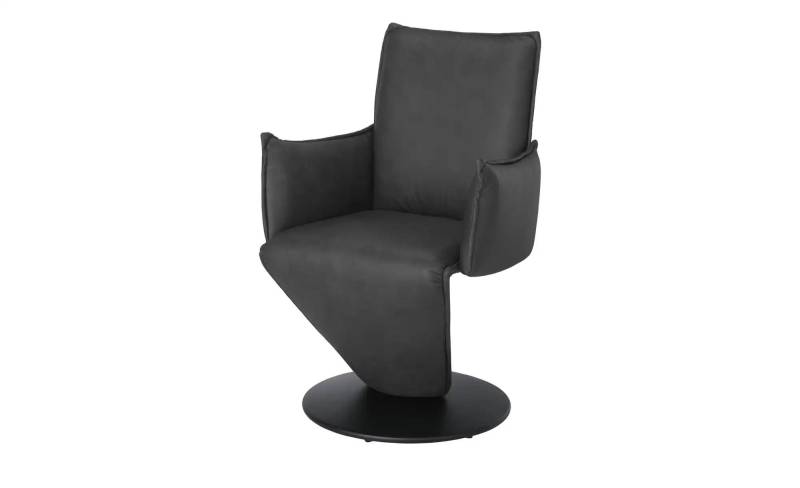 Leder-Drehstuhl   ¦ grau ¦ Maße (cm): B: 61 H: 94 T: 63.0 Stühle > Schwingstühle - Möbel Kraft