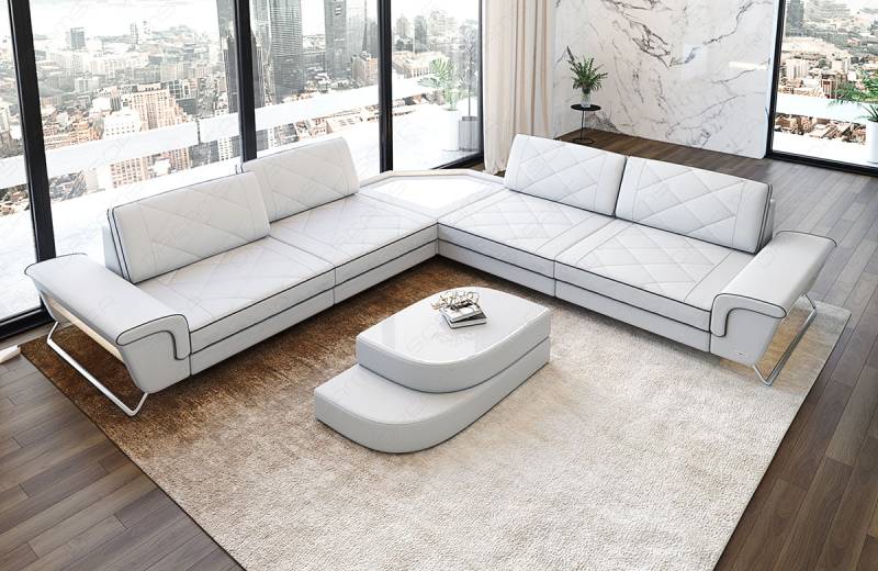 Leder Ecksofa Sepino L-Form