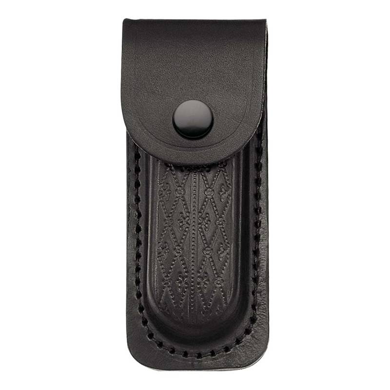Lederetui schwarz für Heftlänge 11cm Taschenmesser längs und quer zu tragen von Herbertz