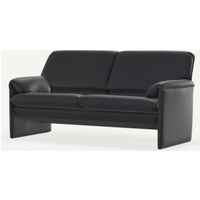 Ledersofa Schwarz 2,5-Sitzer 176 cm breit von Leolux Bora-Bèta