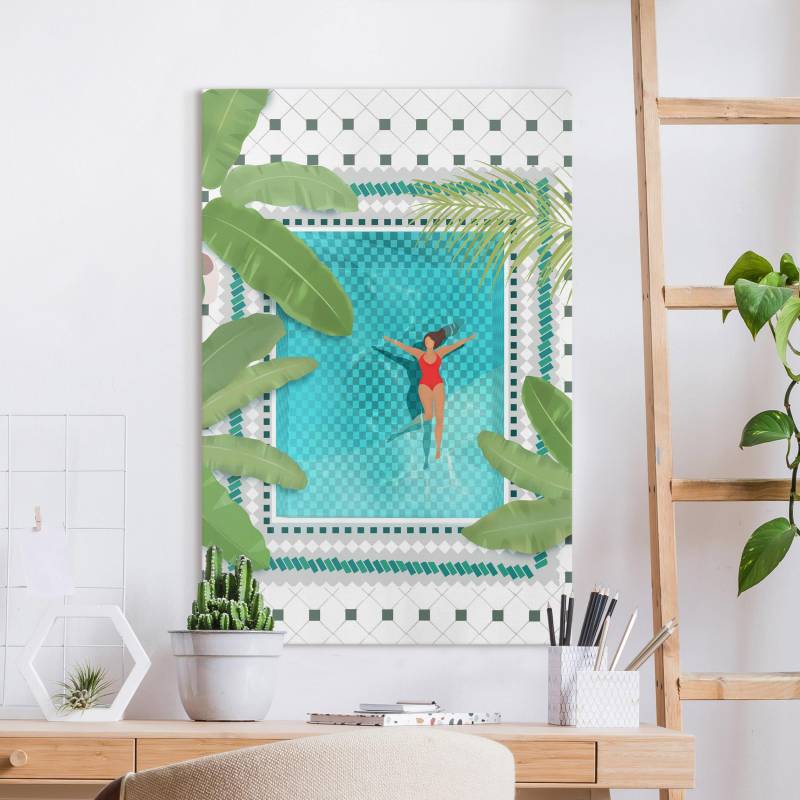 Leinwandbild Ein traumhafter Pool