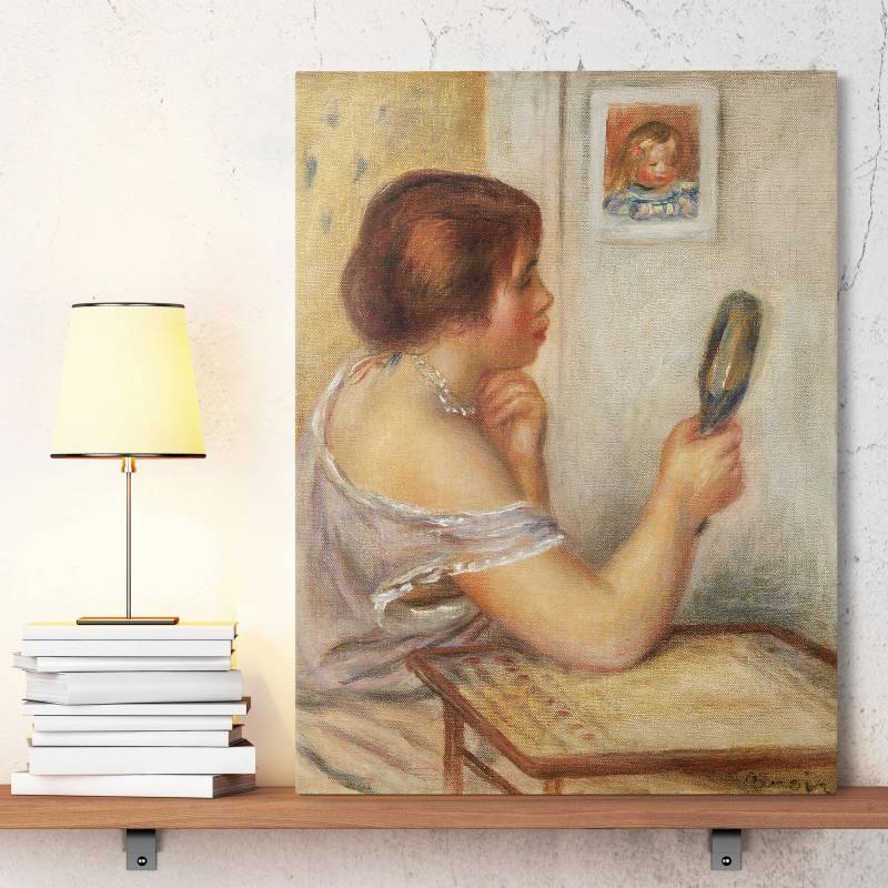 Leinwandbild Kunstdruck Auguste Renoir - Gabrielle mit Spiegel