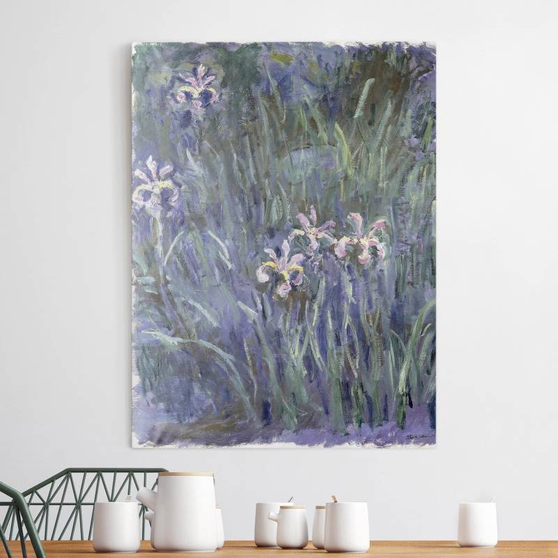 Leinwandbild Kunstdruck Claude Monet - Schwertlilien