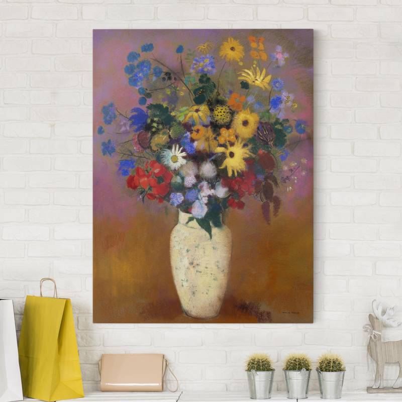 Leinwandbild - Hochformat Odilon Redon - Blumen in einer Vase