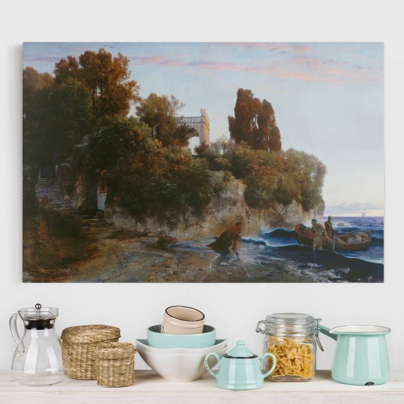 Leinwandbild - Querformat Arnold Böcklin - Schloss am Meer
