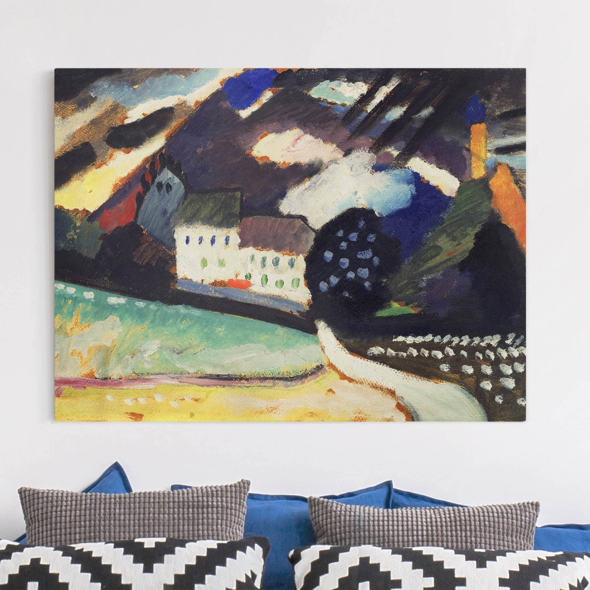 Leinwandbild - Querformat Wassily Kandinsky - Schloss und Kirche
