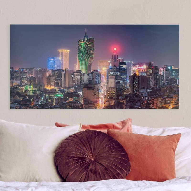 Leinwandbild Nachtlichter von Macau