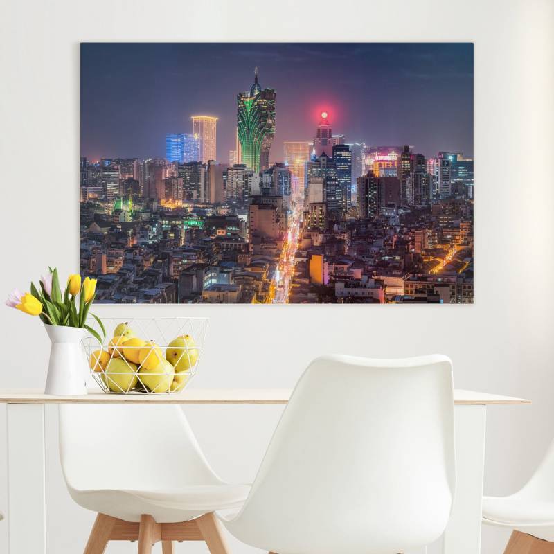 Leinwandbild Nachtlichter von Macau