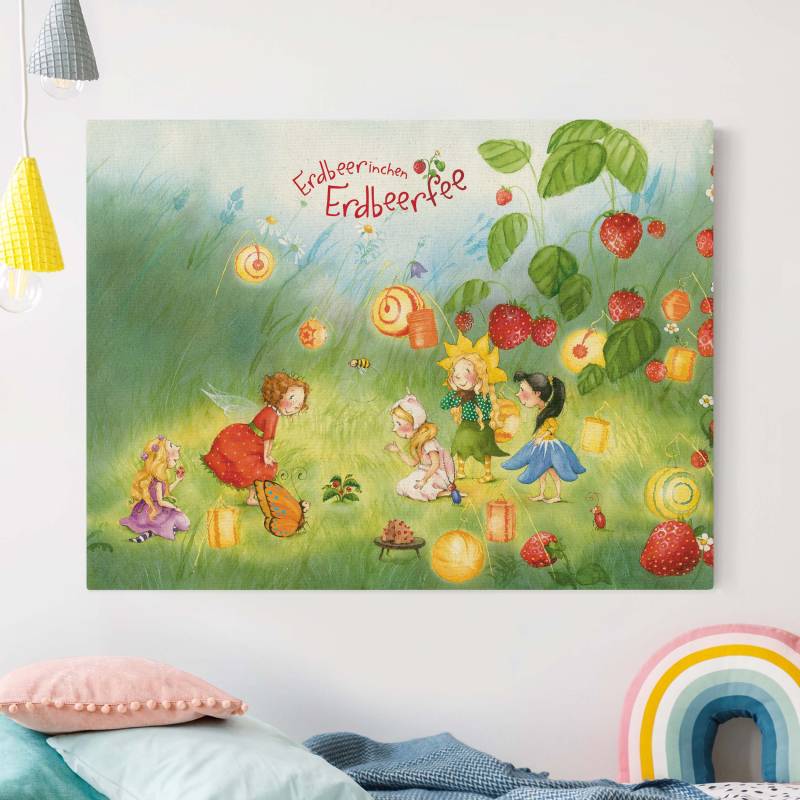 Leinwandbild auf Naturcanvas Erdbeerinchen Erdbeerfee - Laternen