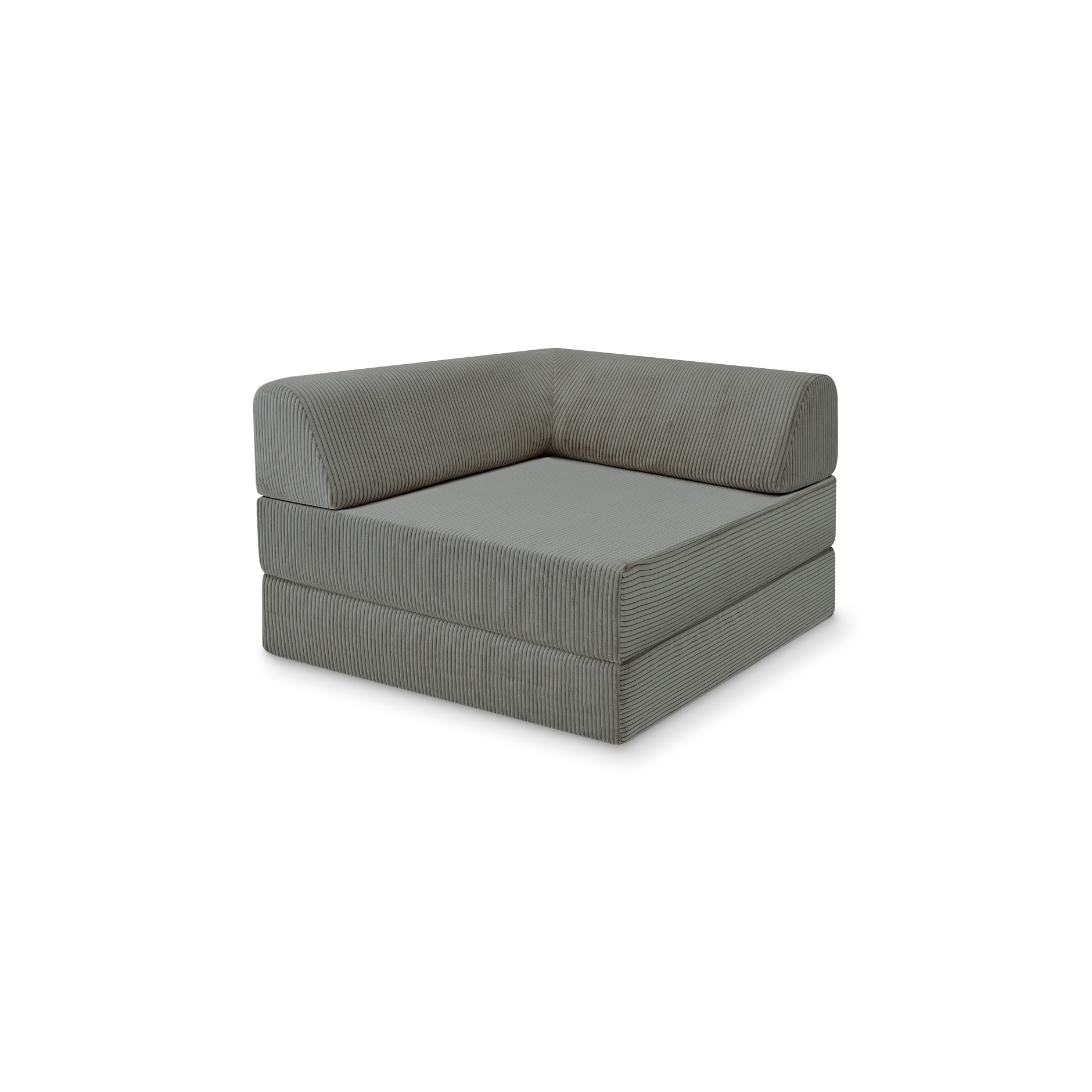 Levi Modularer Sessel mit Schlaffunktion 02 RAL1013 – Perlweiß – matt Teddy-Cord – Graphitgrau Levi Modularer Sessel mit Schlaffunktion 02 RAL1013 – Perlweiß – matt Teddy-Cord – Graphitgrau von Snooze Project