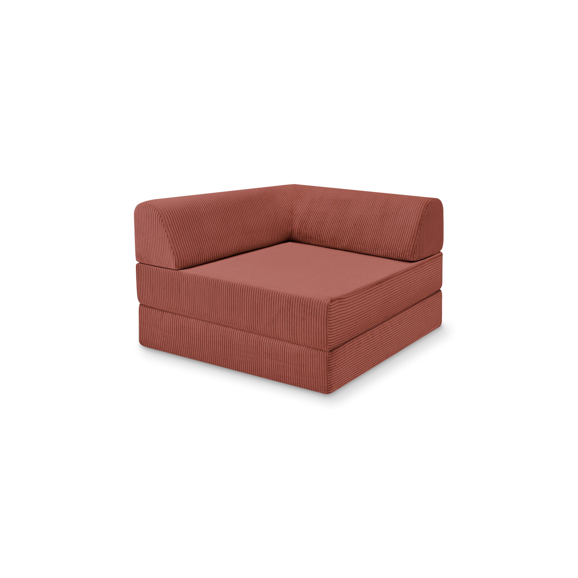 Levi Modularer Sessel mit Schlaffunktion 02 RAL3015 – Hellrosa – matt Teddy-Cord – Jaspisrot Levi Modularer Sessel mit Schlaffunktion 02 RAL3015 – Hellrosa – matt Teddy-Cord – Jaspisrot von Snooze Project