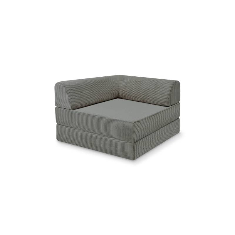Levi Modularer Sessel mit Schlaffunktion 02 RAL5002 – Ultramarinblau – matt Teddy-Cord – Graphitgrau von Snooze Project