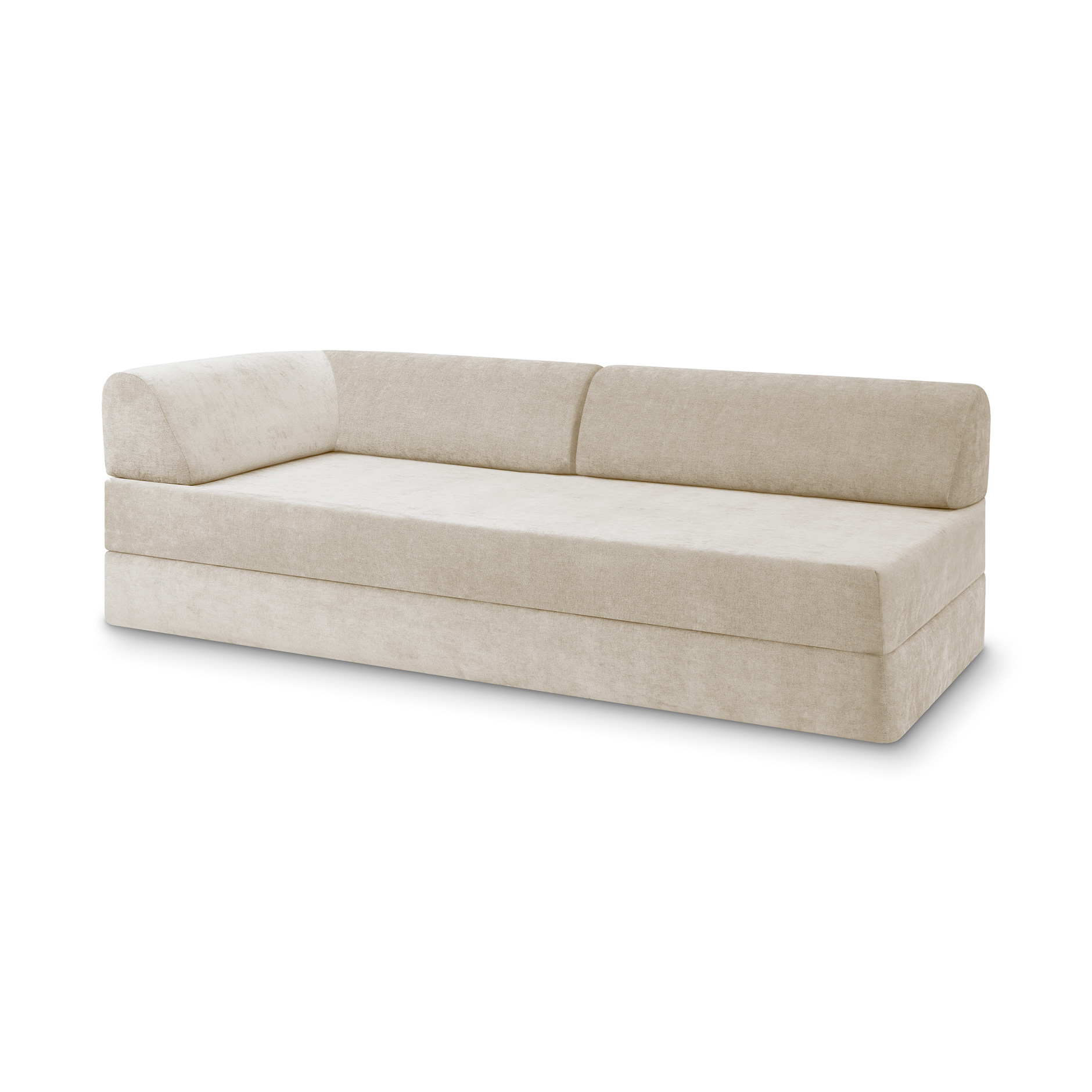Levi Modulares 2-Sitzer Sofa mit Schlaffunktion 02 RAL1013 – Perlweiß – matt Soft-Canvas – Travertineweiß Levi Modulares 2-Sitzer Sofa mit Schlaffunktion 02 RAL1013 – Perlweiß – matt Soft-Canvas – Travertineweiß von Snooze Project