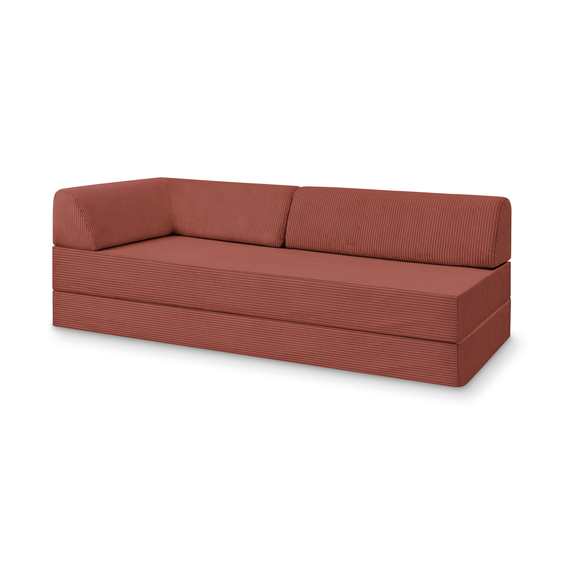 Levi Modulares 2-Sitzer Sofa mit Schlaffunktion 02 RAL5002 – Ultramarinblau – matt Teddy-Cord – Jaspisrot Levi Modulares 2-Sitzer Sofa mit Schlaffunktion 02 RAL5002 – Ultramarinblau – matt Teddy-Cord – Jaspisrot von Snooze Project