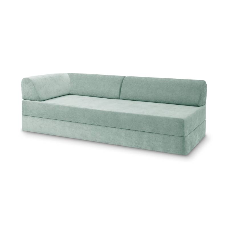 Levi Modulares 2-Sitzer Sofa mit Schlaffunktion 02 RAL6011 – Resedagrün – matt Soft-Canvas – Jadegrün von Snooze Project