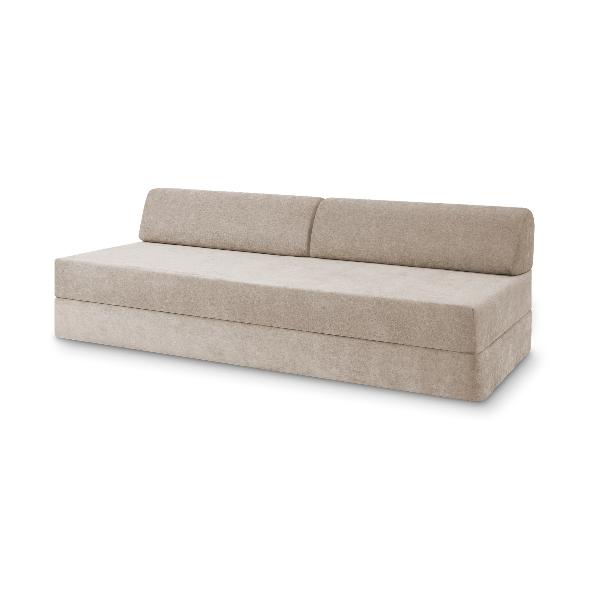 Levi Modulares 2-Sitzer Sofa mit Schlaffunktion 03 RAL1013 – Perlweiß – matt Soft-Canvas – Steinbeige Levi Modulares 2-Sitzer Sofa mit Schlaffunktion 03 RAL1013 – Perlweiß – matt Soft-Canvas – Steinbeige von Snooze Project