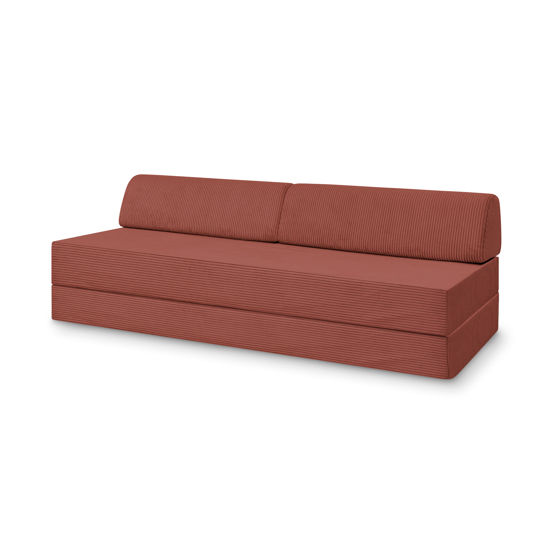 Levi Modulares 2-Sitzer Sofa mit Schlaffunktion 03 RAL1013 – Perlweiß – matt Teddy-Cord – Jaspisrot Levi Modulares 2-Sitzer Sofa mit Schlaffunktion 03 RAL1013 – Perlweiß – matt Teddy-Cord – Jaspisrot von Snooze Project