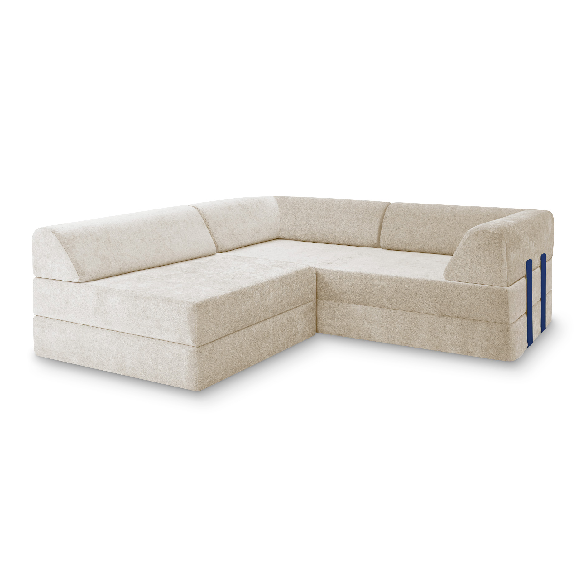 Levi Modulares 3-Sitzer Ecksofa mit Schlaffunktion 01 RAL5002 – Ultramarinblau – matt Soft-Canvas – Travertineweiß Levi Modulares 3-Sitzer Ecksofa mit Schlaffunktion 01 RAL5002 – Ultramarinblau – matt Soft-Canvas – Travertineweiß von Snooze Project