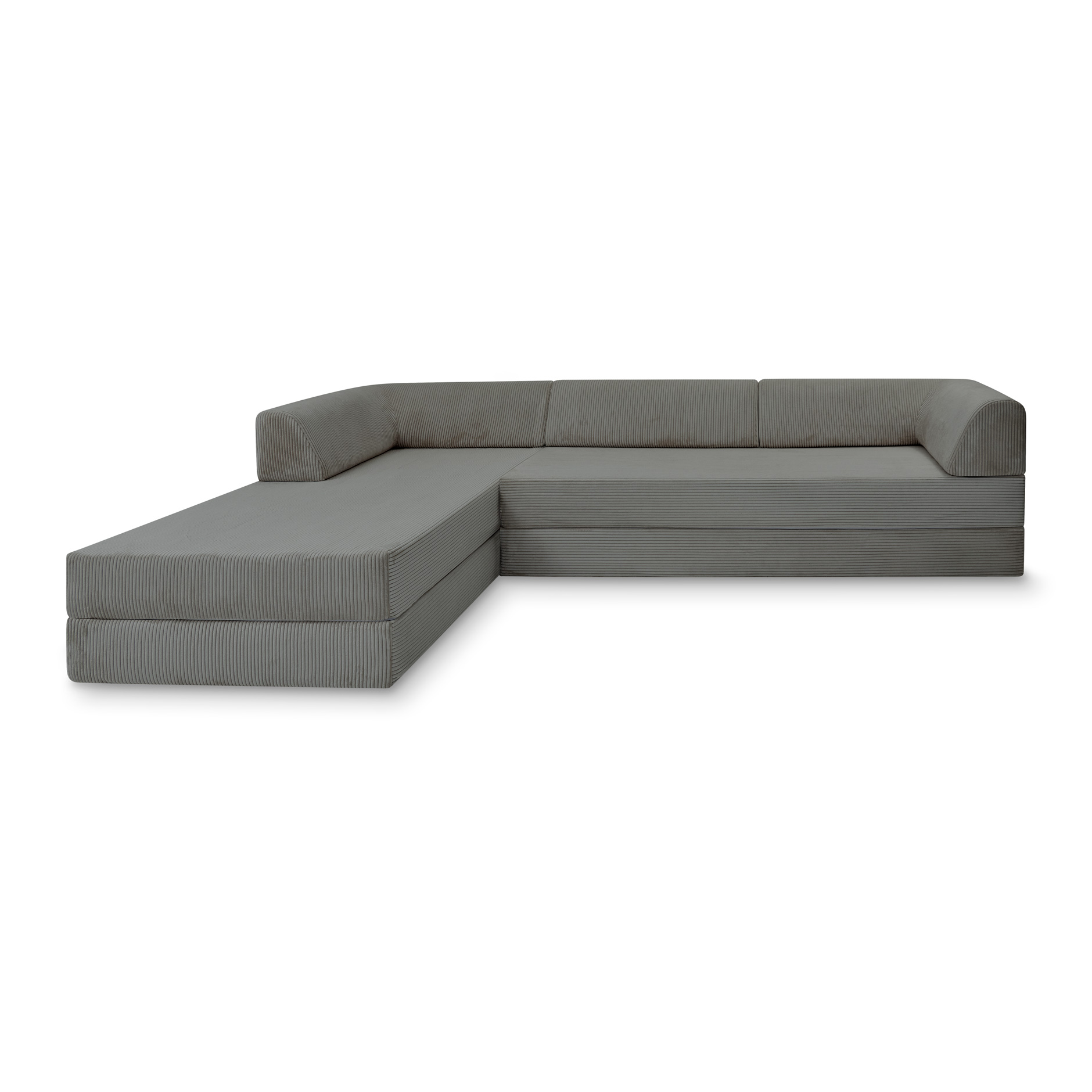 Levi Modulares 4-Sitzer Ecksofa mit Schlaffunktion 04 RAL3015 – Hellrosa – matt Teddy-Cord – Graphitgrau Levi Modulares 4-Sitzer Ecksofa mit Schlaffunktion 04 RAL3015 – Hellrosa – matt Teddy-Cord – Graphitgrau von Snooze Project