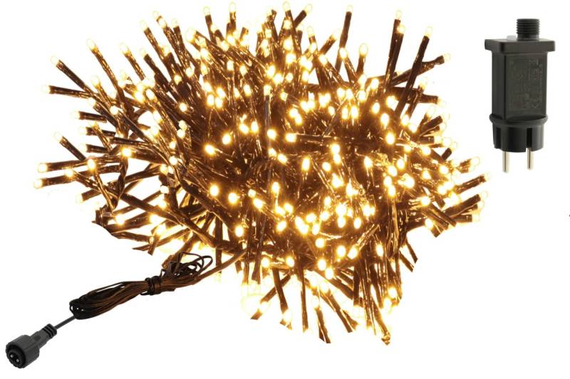 Lichterkette Cluster 768 LED 8 Funktionen Büschel Innen/Außen warmweiss