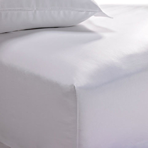 Linco Jersey Baumwoll Spannbettlaken PU-beschichtet, weiß, Matratzenschutz Bettlaken mit Gummizug für einen hohen Schlafkomfort, 1 Karton = 20 Laken, 160 x 200 + 27 cm
