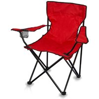 Campingstuhl mit Getränkehalter, Anglersessel Rot - Linder Exclusiv von LINDER EXCLUSIV