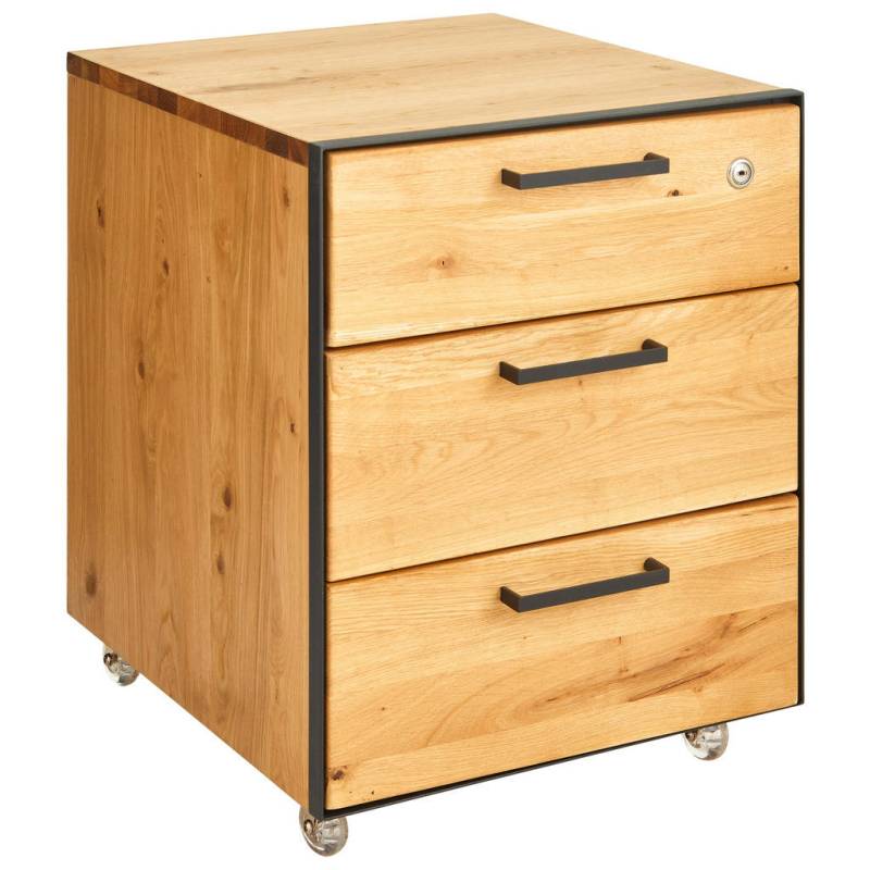 Linea Natura ROLLCONTAINER Anthrazit, Eiche
