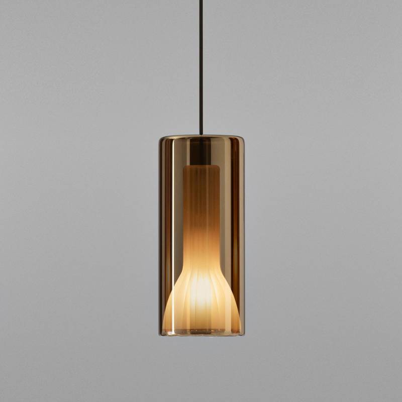 Lit 1912-22 Medium Pendelleuchte, Gold Glas